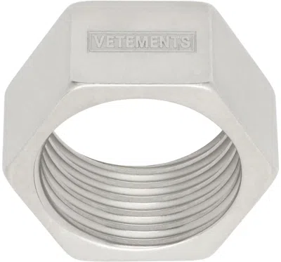 Vetements Silver Thick Nut Ring