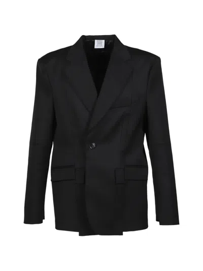 Vetements Single-breasted Blazer In Black