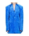 Vetements Single-breasted Suit Jacket In Blue