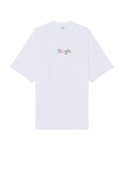 Vetements Single Oversized T-shirt In White
