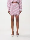 Vetements Woman Mini Skirt Pink Size S Merino Wool In Pink