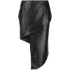 Vetements Woman Mini Skirt Black Size S Calfskin In Black