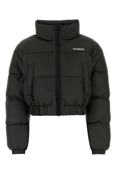 VETEMENTS VETEMENTS SLATE POLYESTER DOWN JACKET