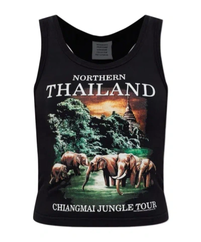 Vetements Sleeveless Top In Black