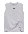 Vetements Embellished Tie-detail T-shirt In Gray