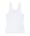 Vetements Logo-embroidered Ribbed Tank Top In White