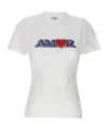 Vetements Love Crew Neck Embroidered Graphic Print T-shirt In White