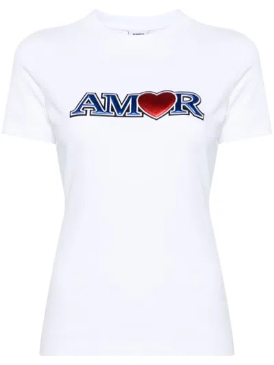 Vetements Slogan-appliqué Cotton T-shirt In White