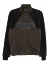 Vetements Slogan-embroidered Jacket In Brown