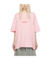 Vetements Slogan-print Cotton T-shirt In Pink