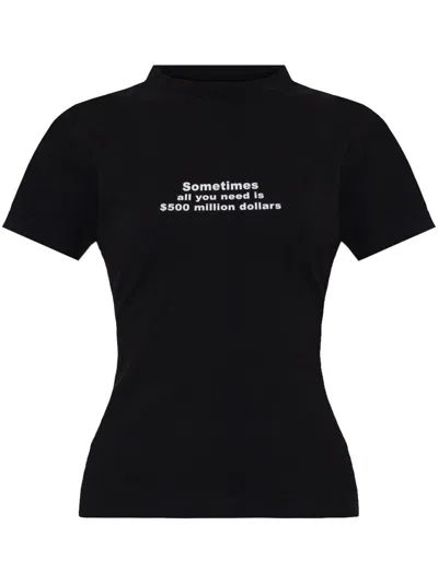 Vetements Slogan-print T-shirt In Black