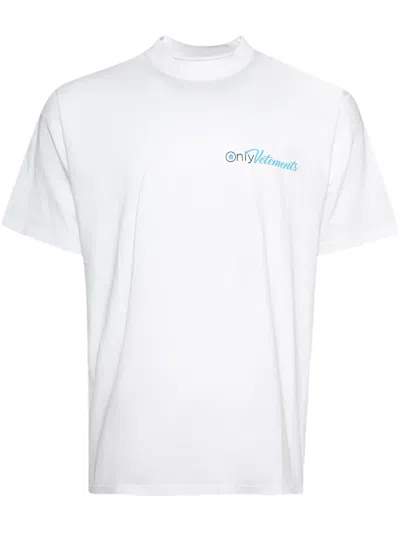 Vetements Slogan-print T-shirt In White