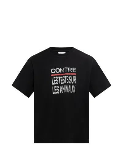 Vetements Slogan-print Distressed T-shirt In Black