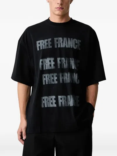 Vetements Slogan-print T-shirt In Black