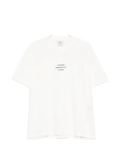 Vetements Slogan-print T-shirt In White