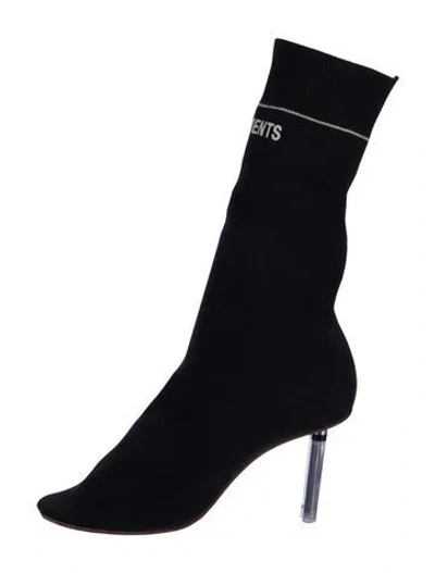 Pre-owned Vetements Sock Boots In Black