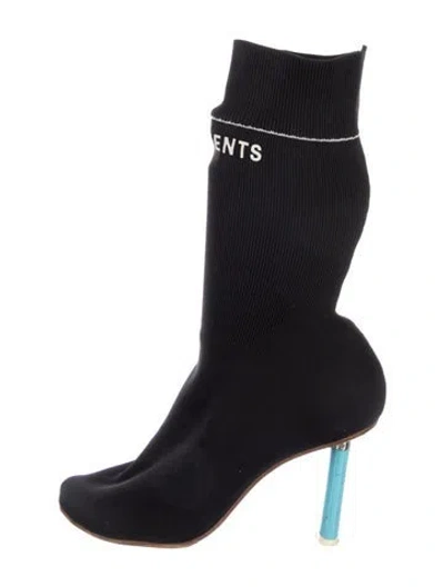 Pre-owned Vetements Sock Boots In Black