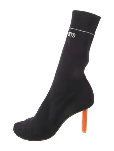Pre-owned Vetements Sock Boots In Black