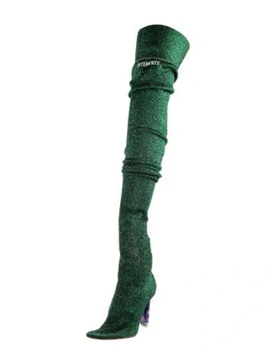 Pre-owned Vetements Sock Boots In Green