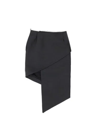Vetements Spiral Asymmetric Skirt In Black