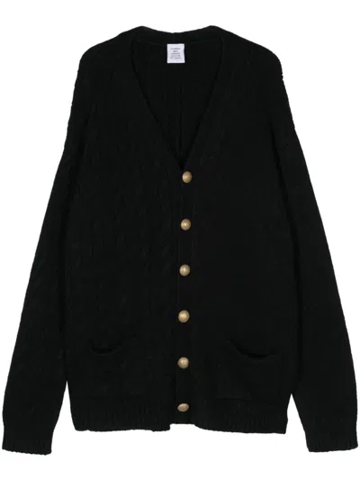 Vetements Black Fancy Button Cardigan
