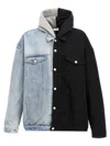 Vetements Split Denim Jacket In Multicolor