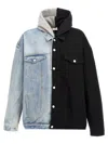 Vetements Split Denim Jacket In Multicolor