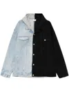 Vetements Split Denim Jacket In Blue