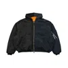 Vetements Split Hooded Bomber Jacket In Black