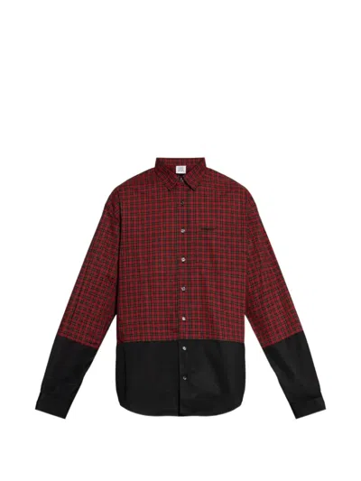 Vetements Splitted Cotton Shirt In Red