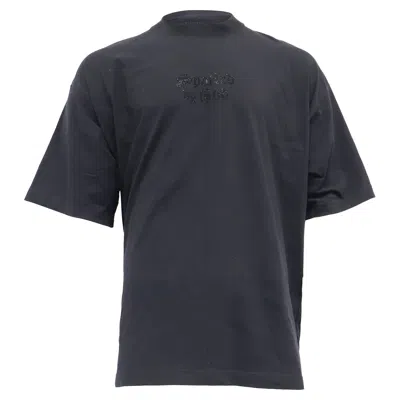 Vetements Spoiled By God Round Neck T-shirt In Black Cotton
