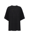 Vetements Oversized Crew Neck Embellished Text T-shirt In Black