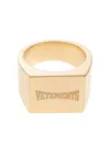 Vetements Square-signet Ring In Gold