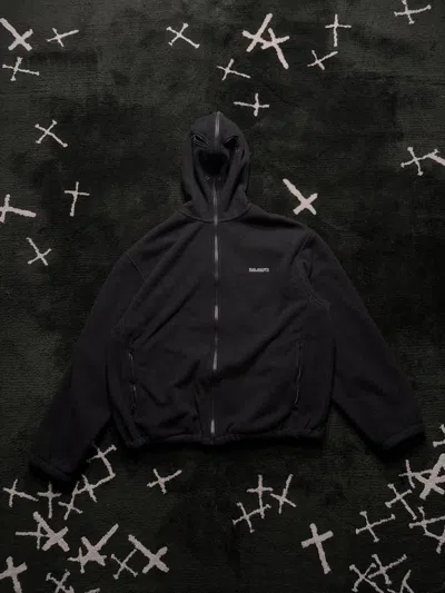 Pre-owned Vetements Ss19 - Gimp Fleece Bullet Zip Up Hoodie In Blue