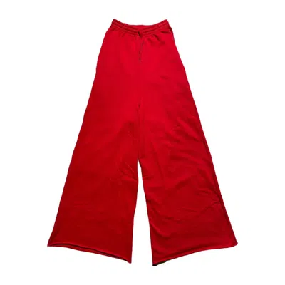 Pre-owned Vetements Ss19 Double Wide Leg Sweats In Red