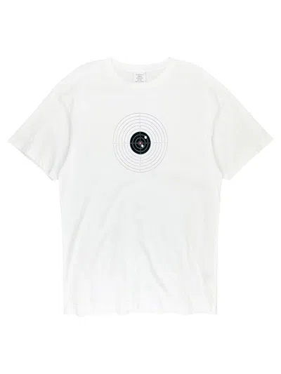 Pre-owned Vetements Ss19  Target Bullet Hole Distressed Tshirt White