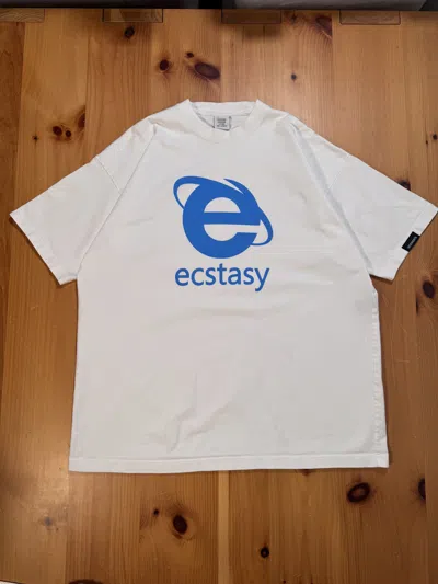 Pre-owned Vetements Ss20 Runway Ecstasy T Shirt White Oversized