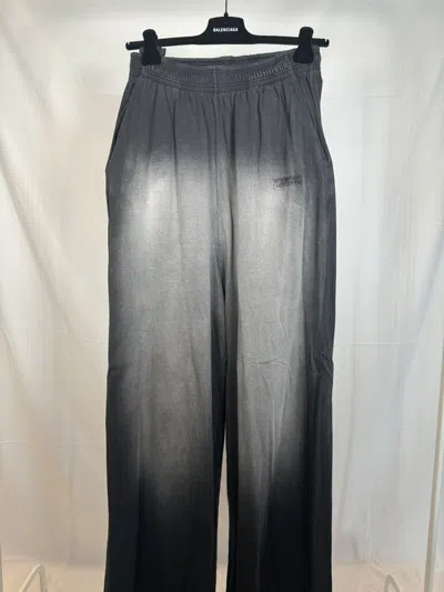 Pre-owned Vetements Ss23 Runway Washed Black Wide Sweatpants