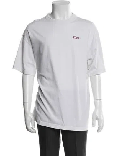 Pre-owned Vetements Staff Graphic Print T-shirt In White