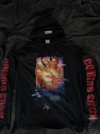 Pre-owned Vetements Star Wars Hoodie In Black