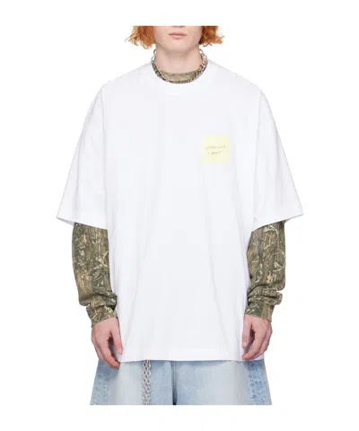Vetements Sticker Short-sleeved T-shirt In White