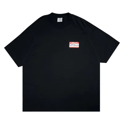 Pre-owned Vetements Sticker T-shirt 'black' | Men's Size L