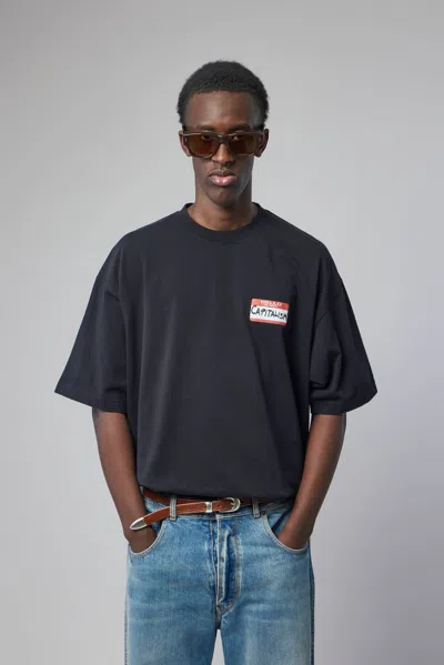 Vetements Sticker T-shirt | Me76tr228b | Black