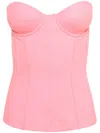 Vetements Strapless Bustier Top In Pink