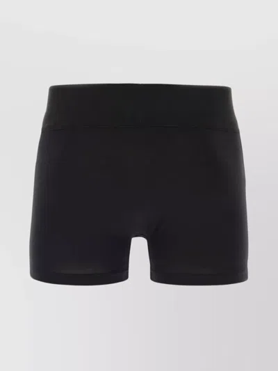 Vetements Stretch Cotton Boxer With Elasticated Waistband In Black