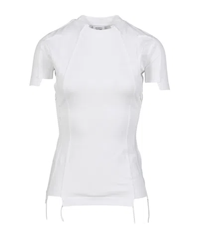Vetements Stretch Cotton Knit T-shirt In White
