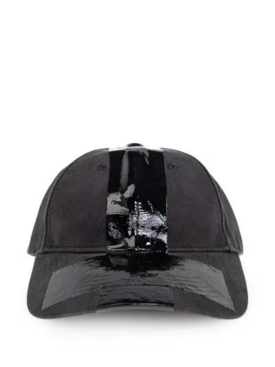 Vetements Stripe-detail Baseball Cap In Gray
