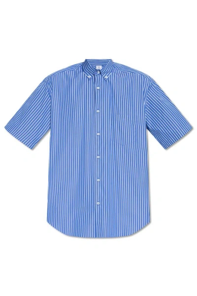 Vetements Stripe Detailed Short Sleeved Shirt In Multi