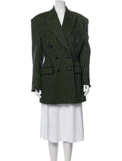 Pre-owned Vetements Striped Blazer In Green