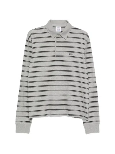 Vetements Horizontal Stripe Pattern Polo Collar In Multi